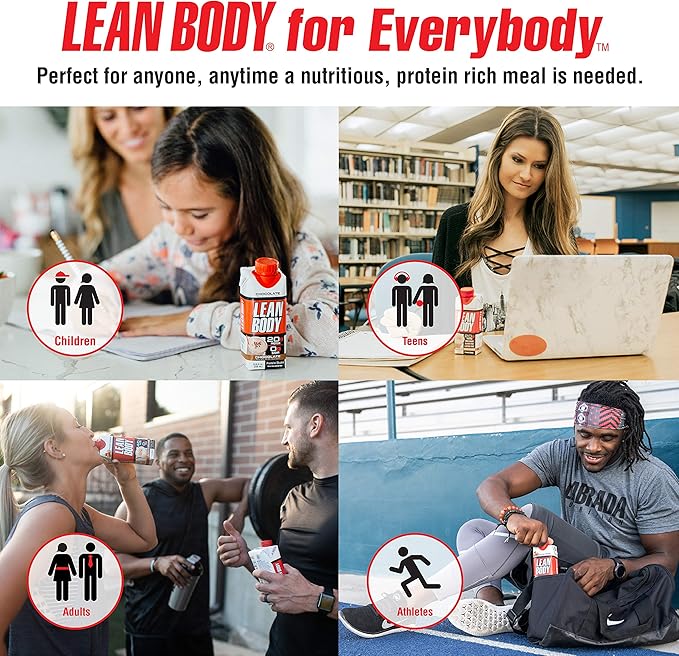 LABRADA NUTRITION - Lean Body RTD Whey Protein Shake, Convenient On-The-Go Meal Replacement Shake for Men & Women, 20 grams of Protein – Zero Sugar, Lactose & Gluten Free, Salted Caramel (Pack of 16)