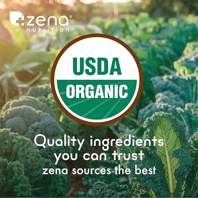 Zena Organic Super Greens Powder, 70+ Superfoods Drink Mix, 0 Sugar, 3G Fiber, Fruits, Veggies, Spirulina, Chlorella, Antioxidants, Pre & Probiotics, Digestive Enzymes, Mixed Berry Flavor, 30 Packets