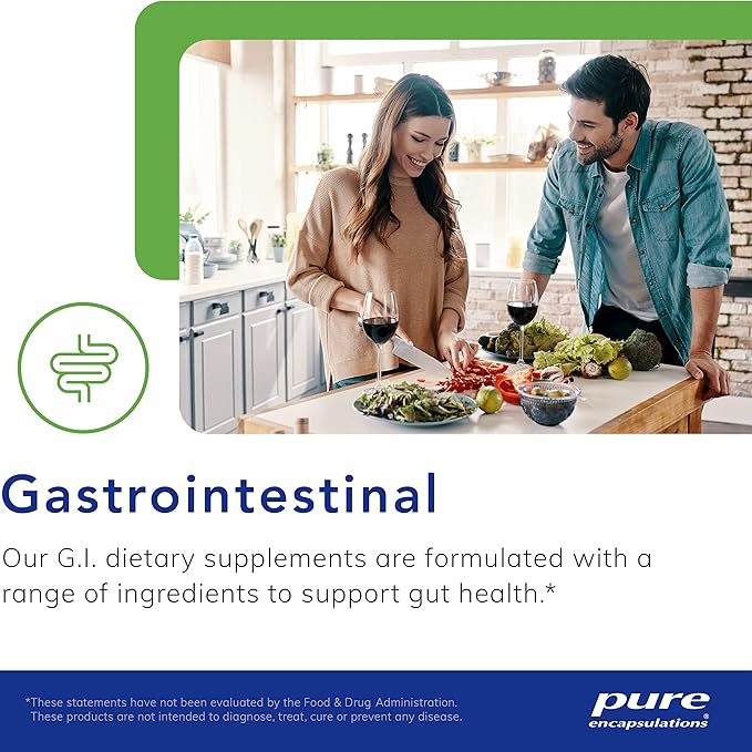 Pure Encapsulations DGL Plus - Gut Health Supplements for Men & Women - with Marshmallow Root, Aloe Vera Extract & Slippery Elm Bark - Non-GMO & Vegan - 60 Capsules