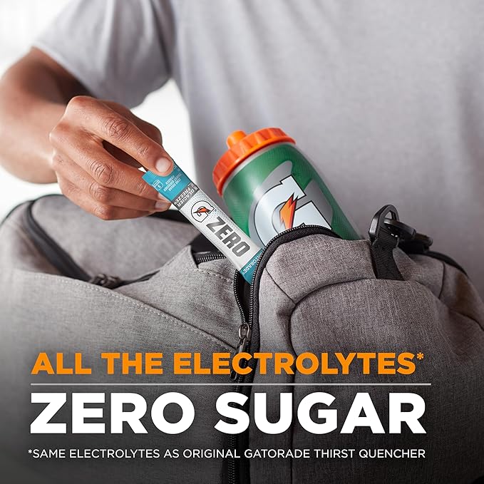 Gatorade G Zero Powder, Grape, 0.10oz Packets, Makes 20 ounces, 10 Count (Pack of 12)