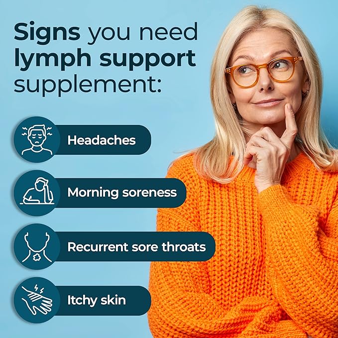 PUREHEALTH RESEARCH Lymph System Support Supplement - Lymphatic Drainage Supplement with Dandelion Extract, Cleavers, Burdock Powder - Reduce Swelling and Cleanse Lymph - 1 Bottle, Brown