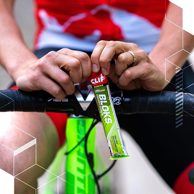CLIF BLOKS - Mountain Berry Flavor - Energy Chews - Non-GMO - Plant Based - Fast Fuel for Cycling and Running - Quick Carbohydrates and Electrolytes - 2.12 oz. (18 Count)