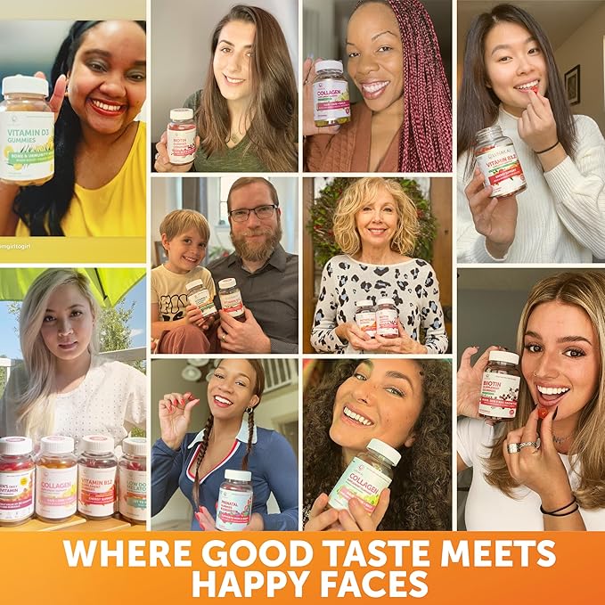 Vitamin E Gummies with Vitamin C - Tastiest Proprietary Formula - 250mg (400IU) Vit E - Antioxidant, Skin & Eye Health Support, Non-GMO, Vegan Vitamin E Supplement - Natural Vitamina E Gummy - 6 Pack