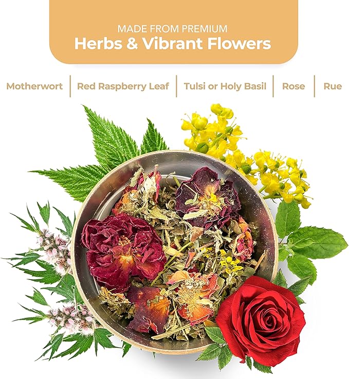 Yoni Steam Herbs Creativity Blend, Receptivity & Fertility Yoni Herbs for Cleansing and Toning, Use in V Steam Seat or Sitz Bath, Up to 11 Steams, 1.5 oz - Leiamoon