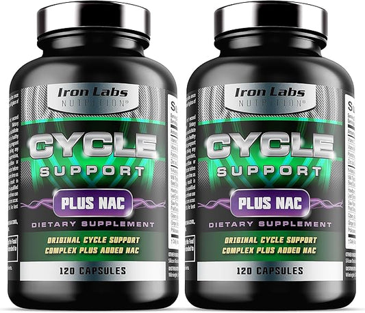 Iron Labs Nutrition Cycle Support Plus NAC (N-Acetyl-L-Cysteine) - On Cycle Support Supplements for Men - with N Acetyl L Cysteine, Milk Thistle, Hawthorne Berry and More (240 Capsules)