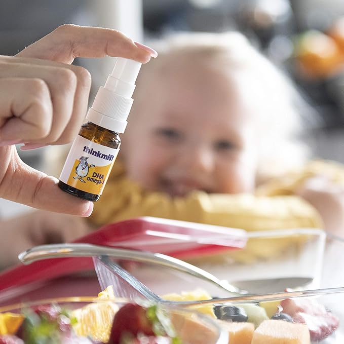 Thinkmist Kids DHA Omega-3, 80 Sprays - Daily Liquid Omega-3 Supplement - Supports Healthy Brain Function & Vision. No Sugary Gummies, Non-GMO
