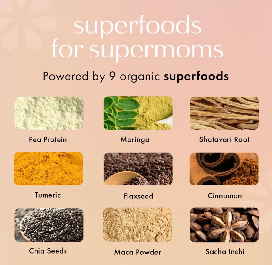 Boobie Body Superfood Protein Meal Replacement Shake, Vanilla Cookie Flavor | 19g Protein | Safe for Pregnancy, Lactation, & Motherhood | Organic, Vegan, Zero Sugar, 1 Tub (21 oz.)